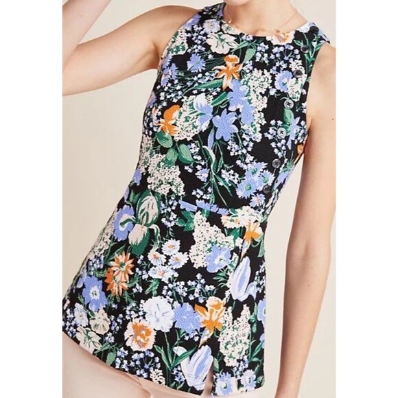 Anthropologie Maeve Size S Brenner Floral Peplum Tank Top - Picture 1 of 6